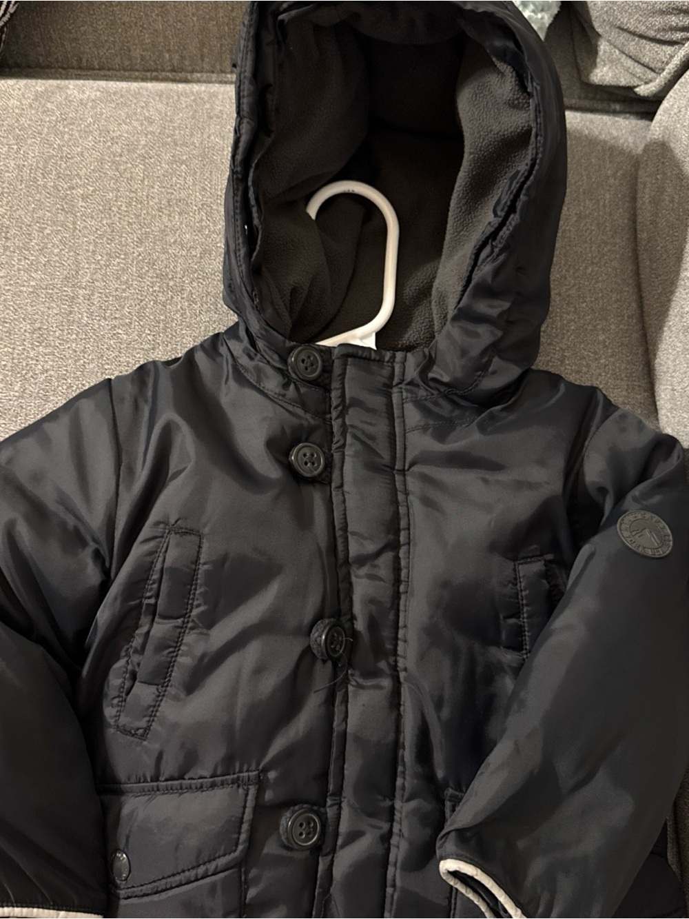 GAP Kids Black Hooded Puffer Jacket